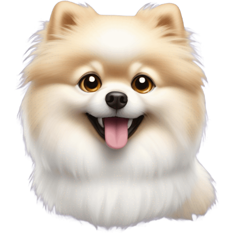 White Pomeranian emoji