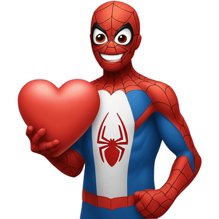 Spiderman with a heart  emoji