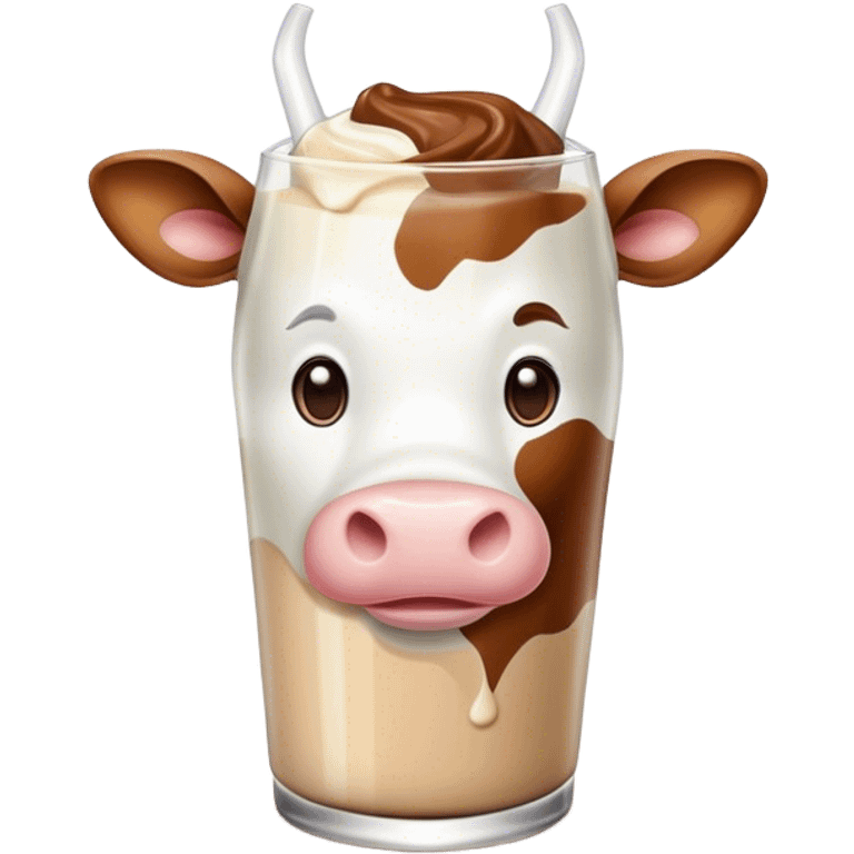 Chocolate milk cow emoji