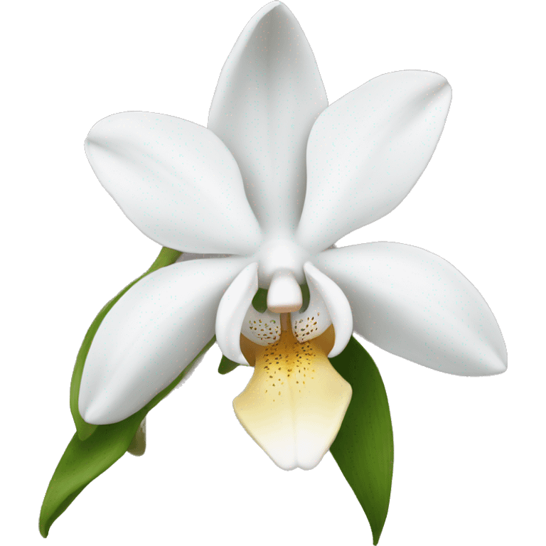 white orchid flower emoji