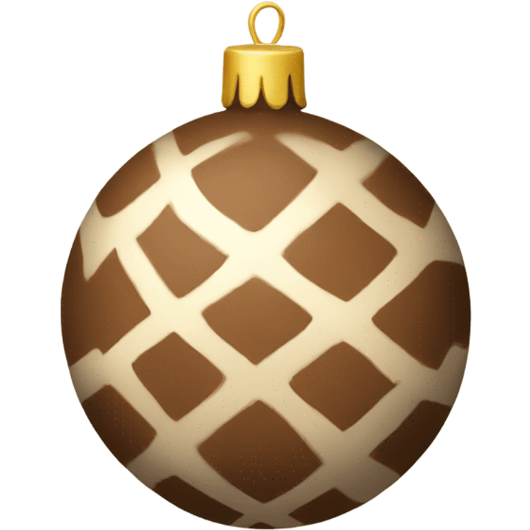 brown beige Christmas ball decoration emoji