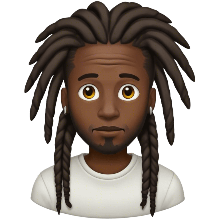 black man with high top dreads emoji