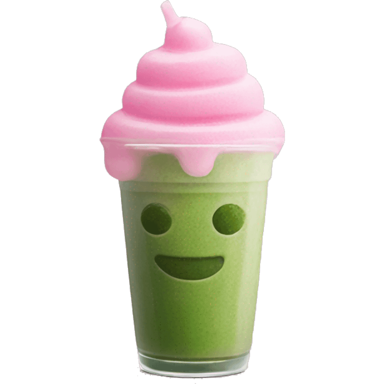 Iced matcha pink emoji