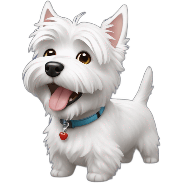 Westie dog happy  emoji