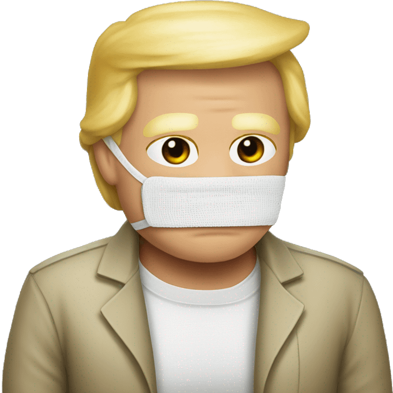 trump with bandage emoji