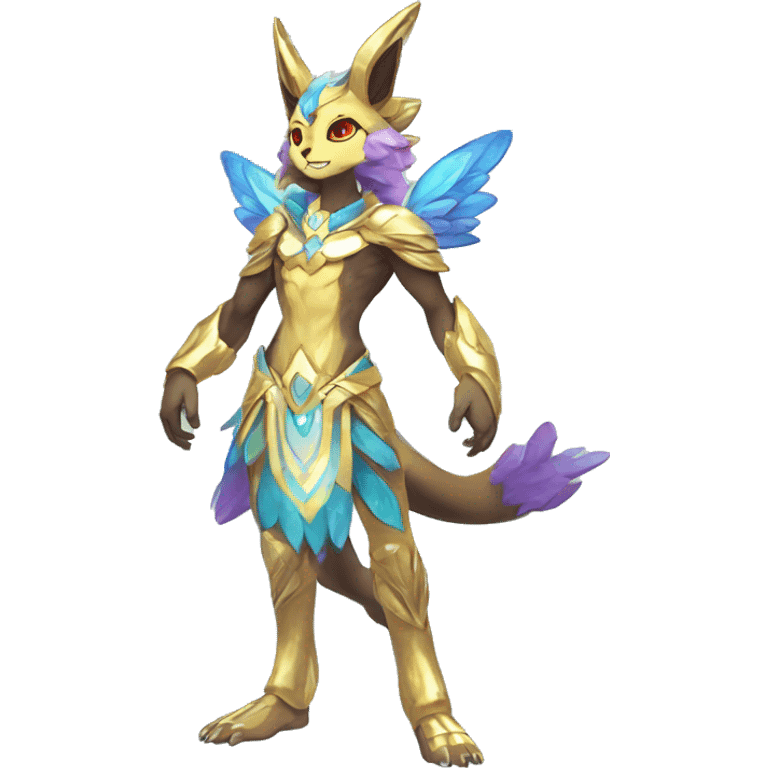 Anthro Sona Colorful Godly Celestial Shiny Fakemon Full Body emoji