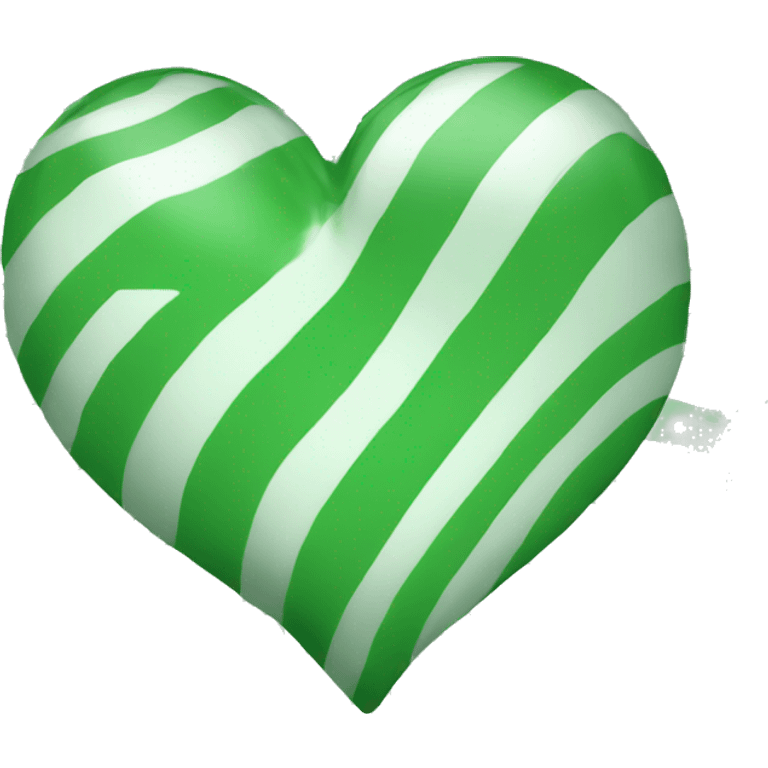 Green heart with curved white stripes emoji