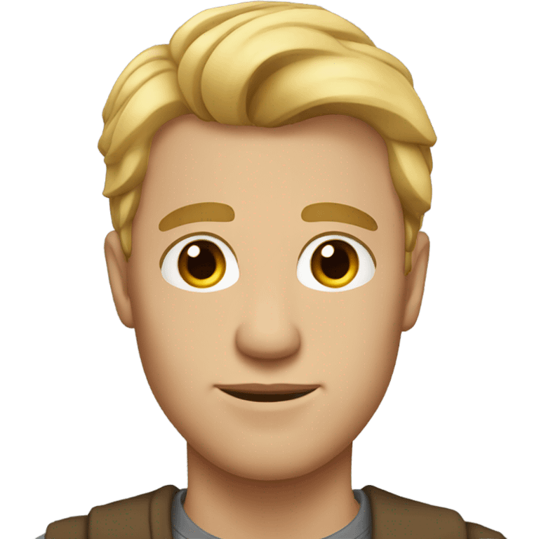 a man with blondish hair and bronw eyes emoji