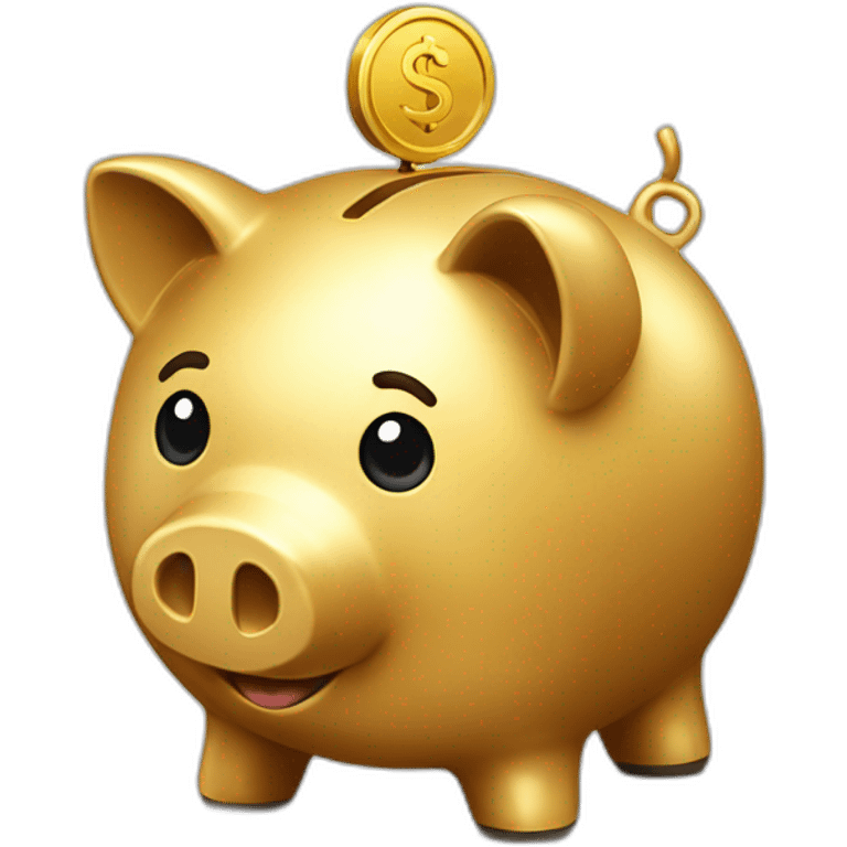 goldened-piggy-bank emoji