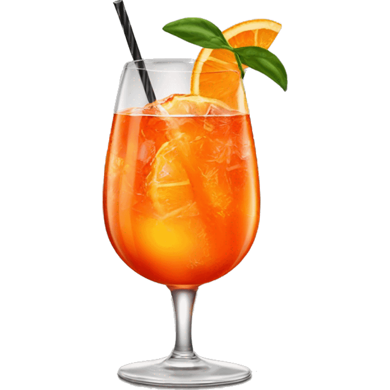 aperol spritz cocktail in stemmed glass emoji