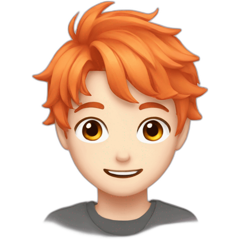 unisex vtuber,lewis todd,orange hair emoji