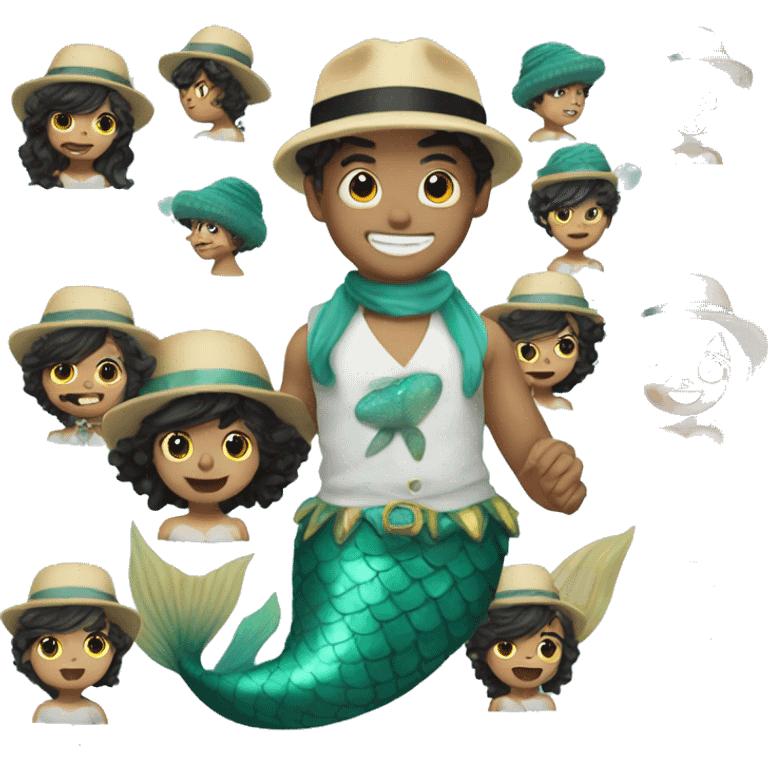 mermaid with coboy hat emoji