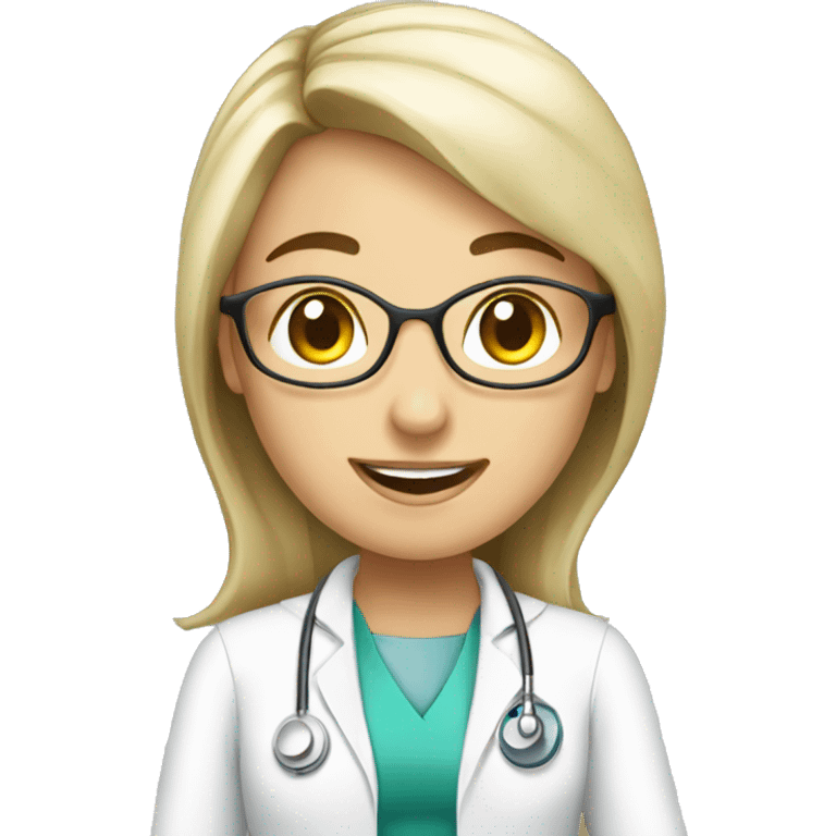 a girls who' working for medical coding on hosptal  emoji