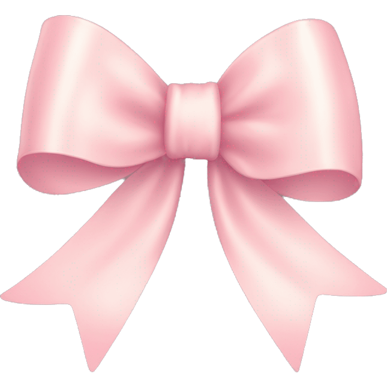 Pastel light pink ribbon bow  emoji