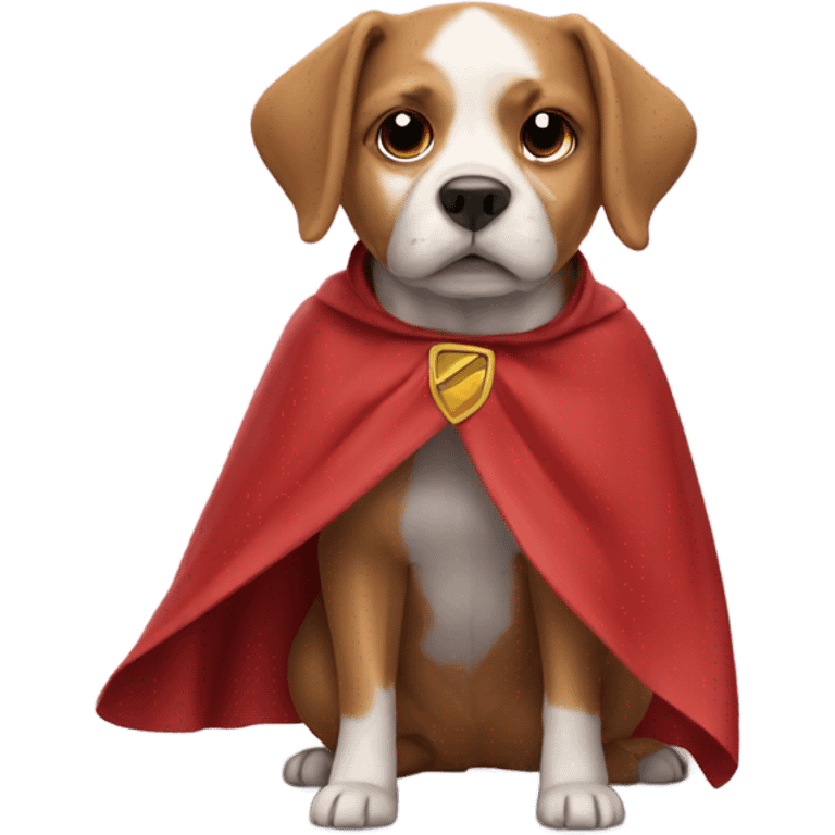 Dog wearing cape emoji