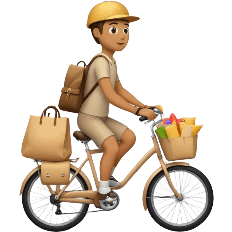 Cicloviaggiatore bici carica  emoji