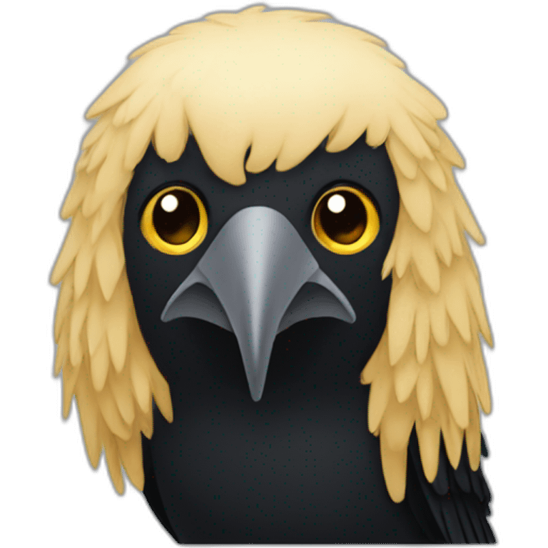 crow with blond hair emoji