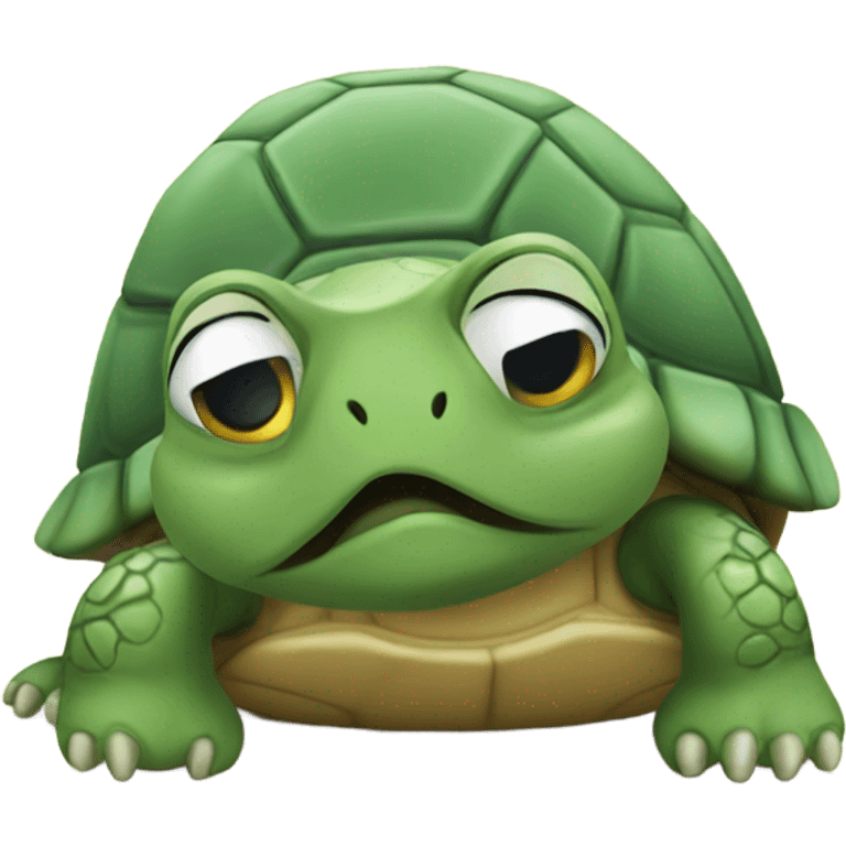 stressed turtle emoji