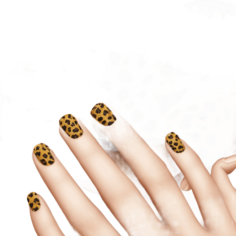 leopard nails emoji