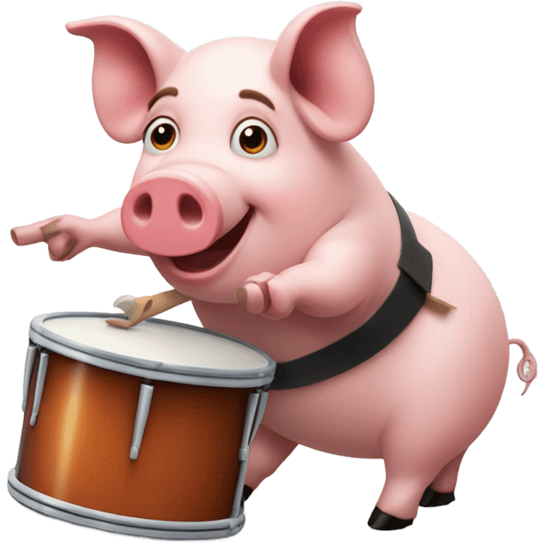 Pig banging drums  emoji