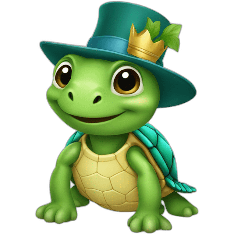 Charming Prince turtle emoji