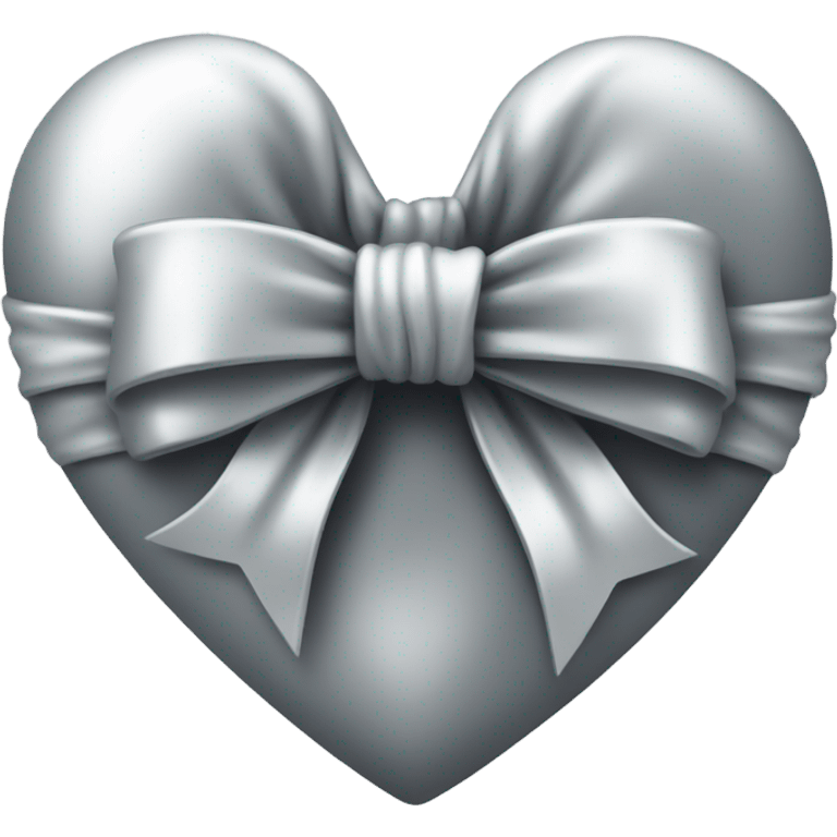 bow of a silver heart emoji