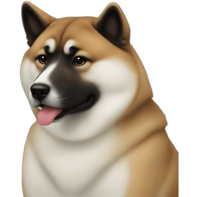 Akita kiss emoji