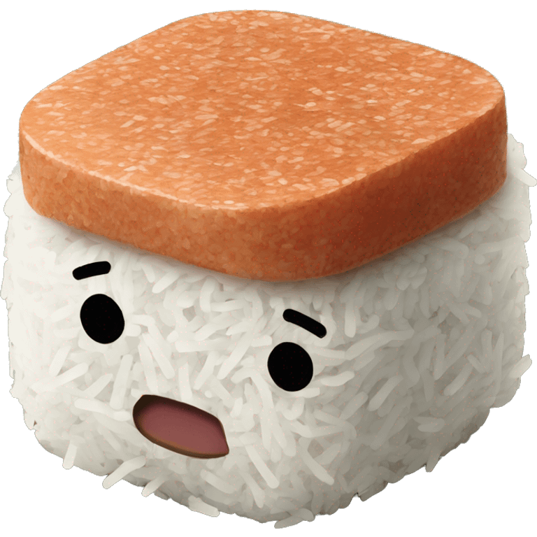 Rice and spam wrpped in sea weed, musubi emoji