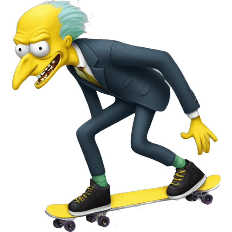 mr burns dressed as a skater emoji