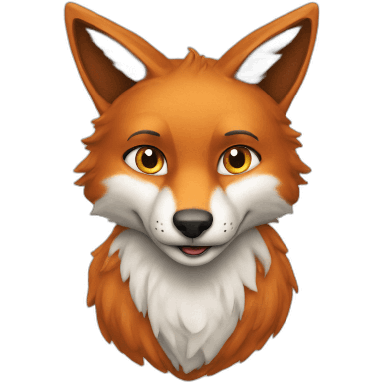 Renard sur un loup emoji