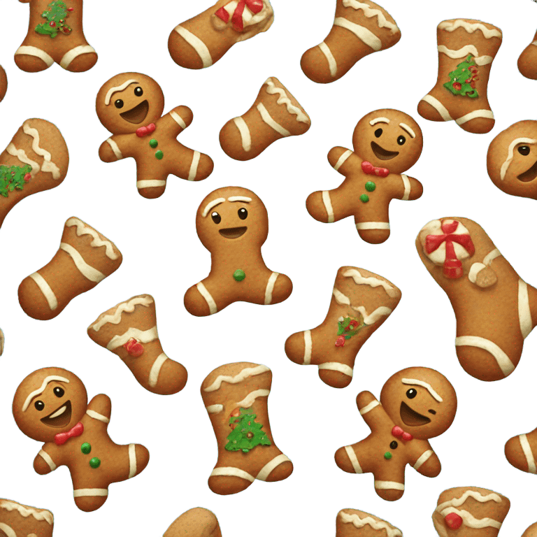 Gingerbread Christmas stocking  emoji