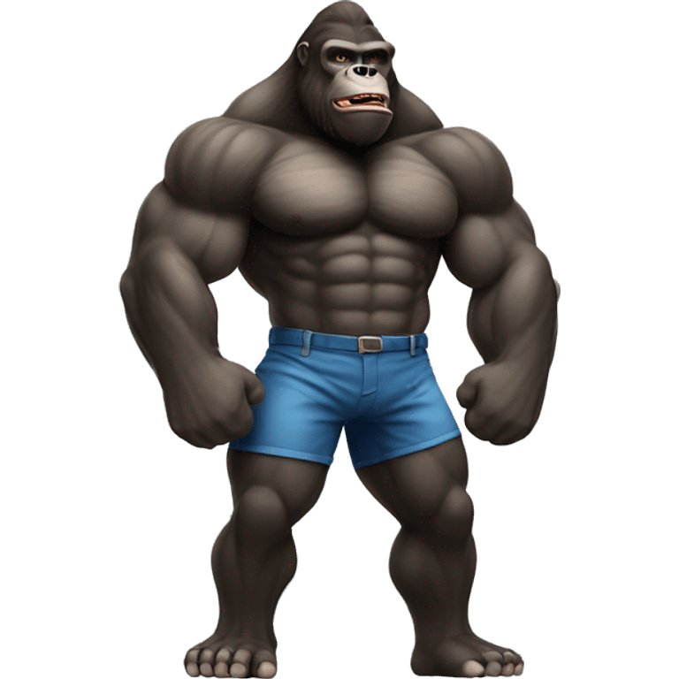 Muscle gorilla blanc emoji