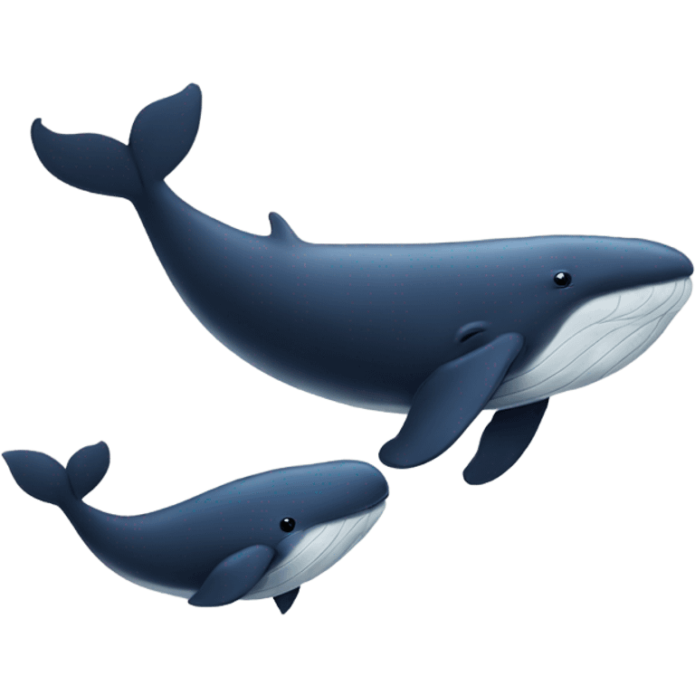 A whale and her baby emoji