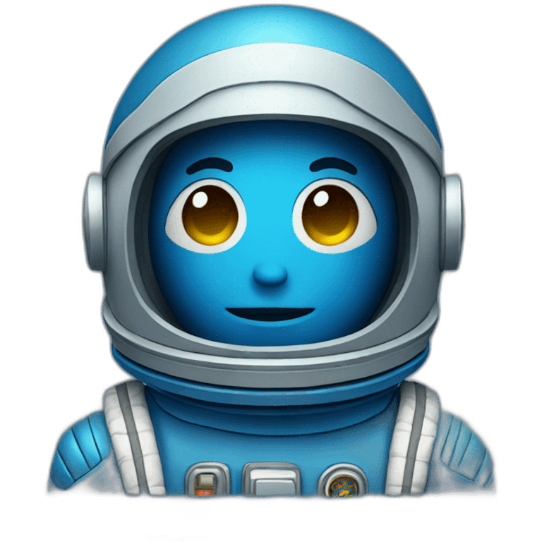 Illustrated blue spaceman emoji