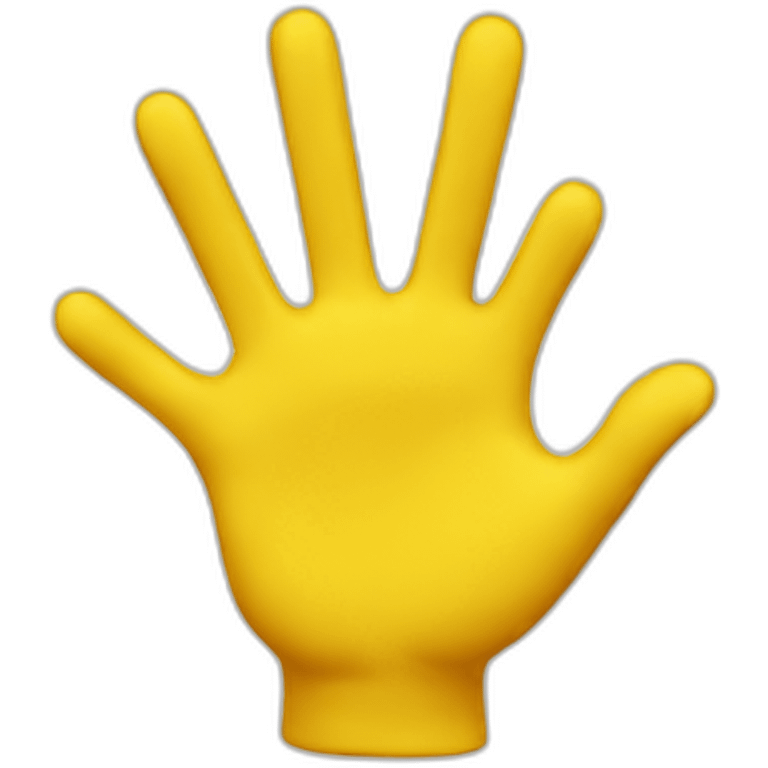 Yellow Waving hand emoji