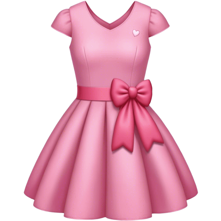 Pink dress with bows and hearts  emoji