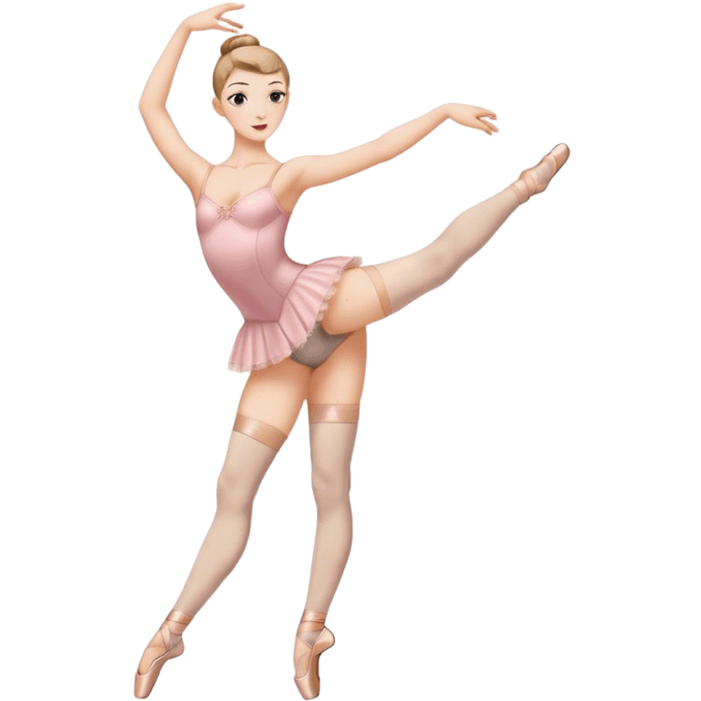 Ballet dancer in thigh highs emoji