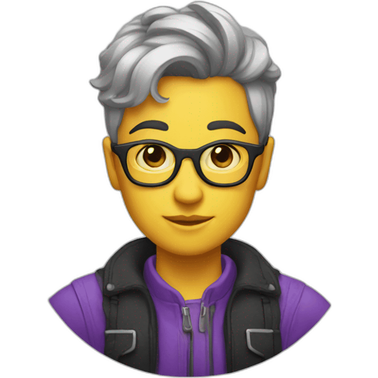 non-binary design nerd emoji