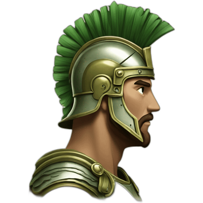 centurion-profile-pen-art-olive-color emoji