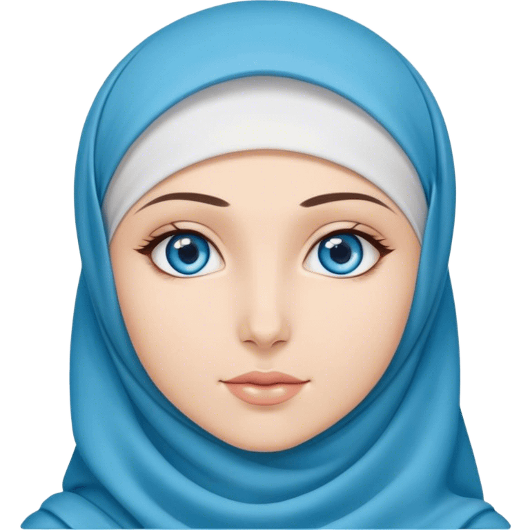 Turkish beautiful finish Konya girl blue eyes with ramadan design hijab  emoji