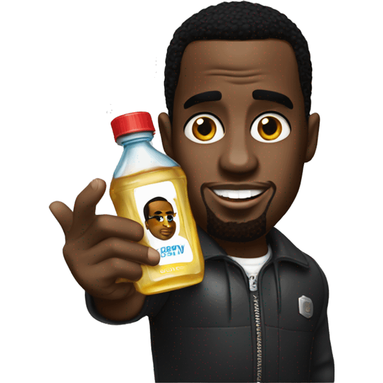 P.diddy holding a baby oil bottle  emoji