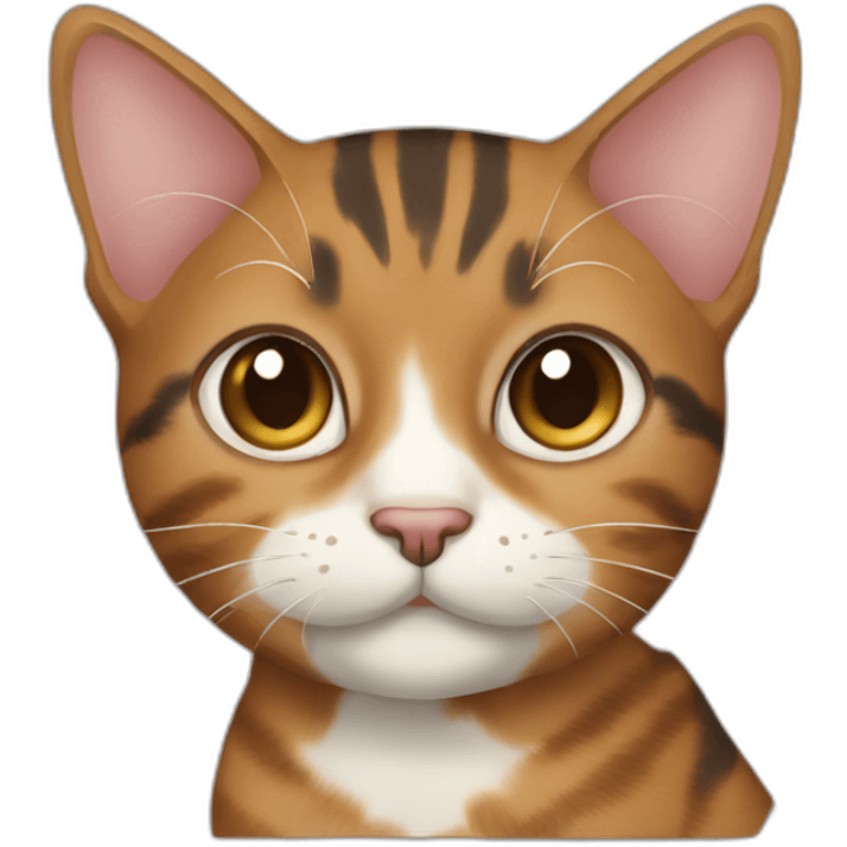 brown and tan calico tabby cat emoji