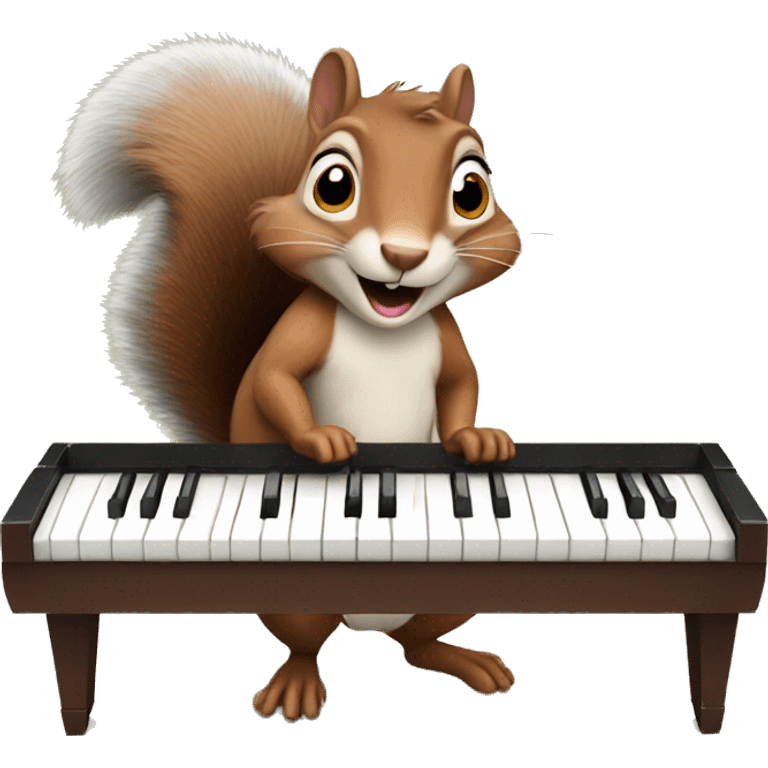 Squirrel play piano  emoji