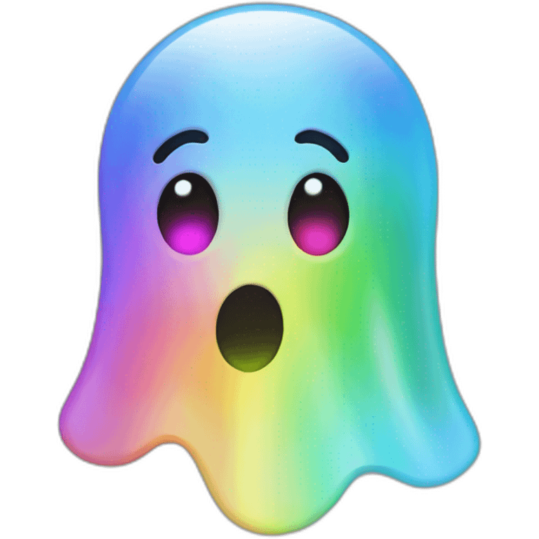 rainbow ghost emoji