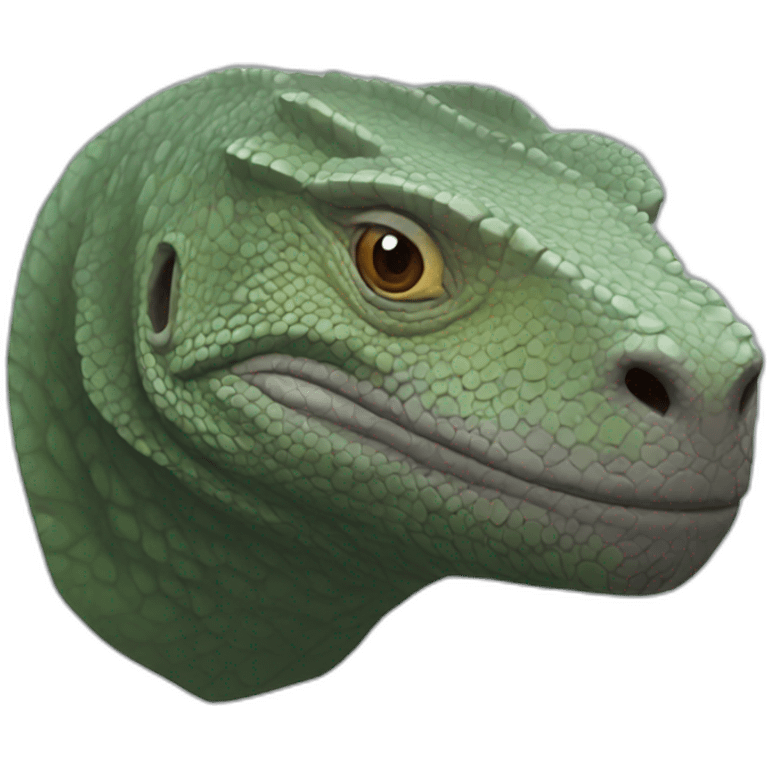 Bearded komodo emoji