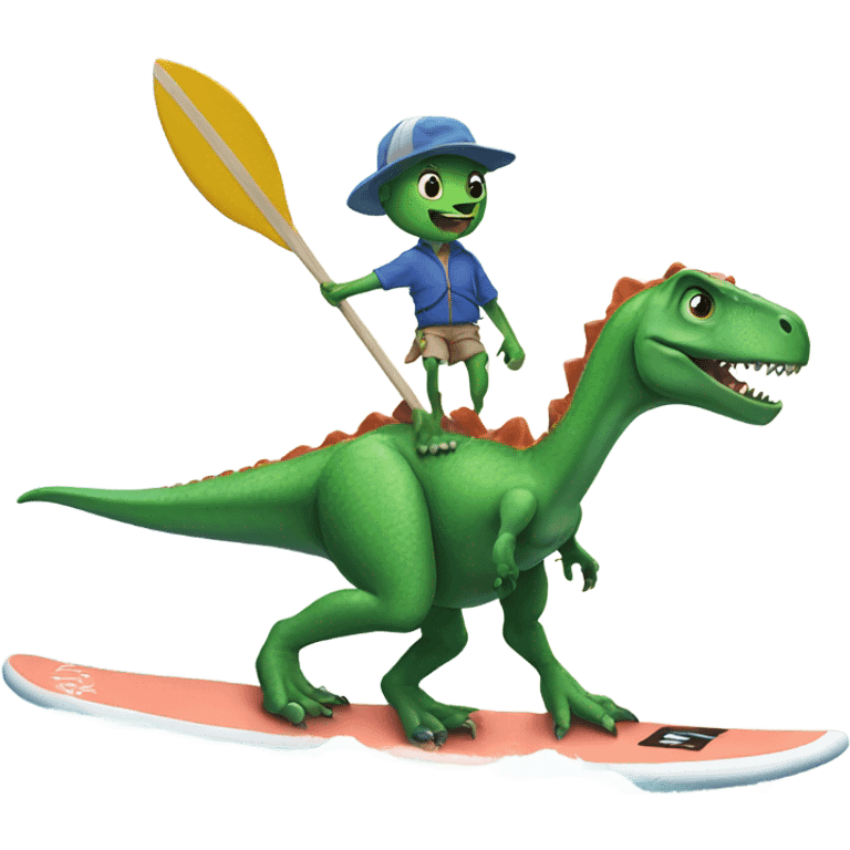 Dinosaur on a surfboard  emoji