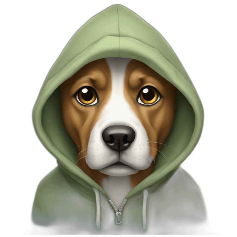 Dog in hoodie  emoji