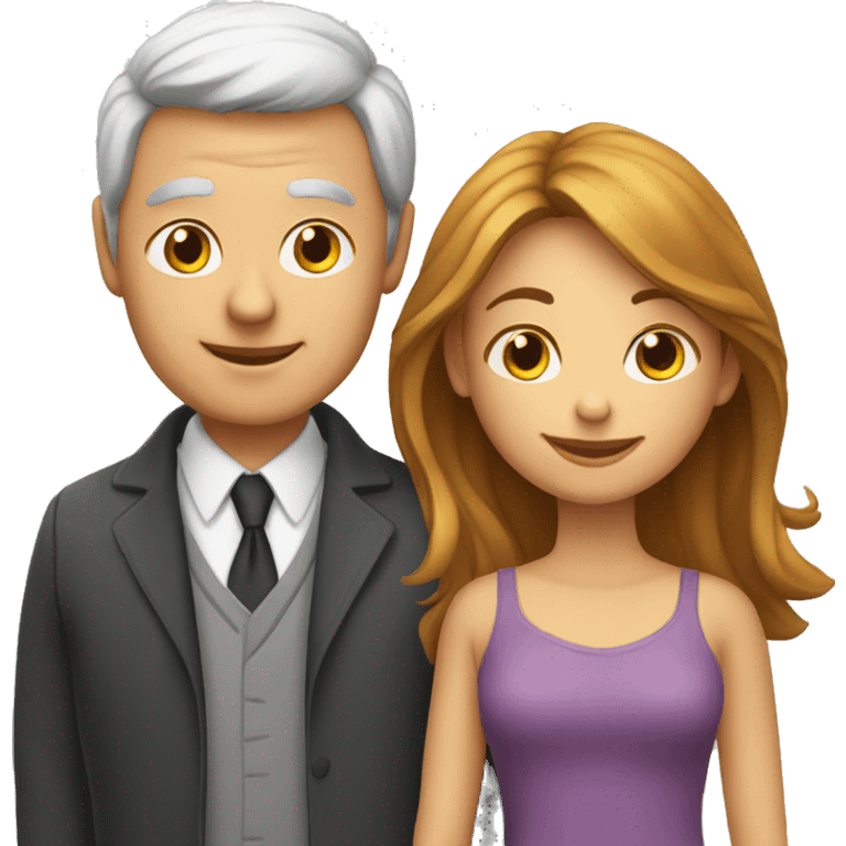 Jeune couple avec un vieux  emoji