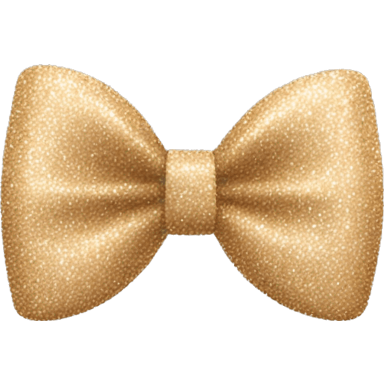 Beige Glitter bow emoji