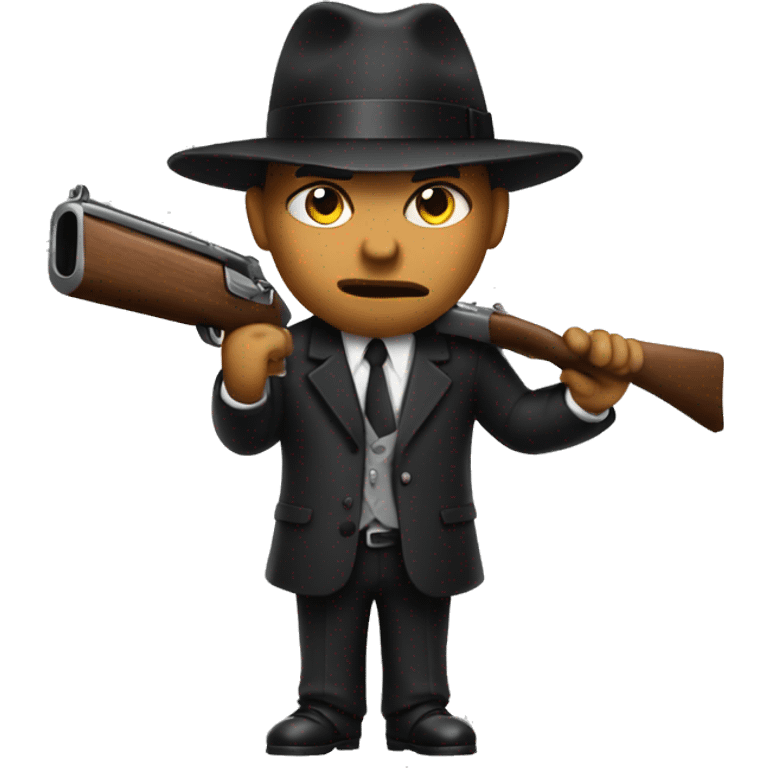 mafia member with shotgun emoji